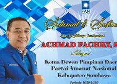 Achmad Fachry Kembali Terpilih sebagai Ketua DPD PAN Sumbawa